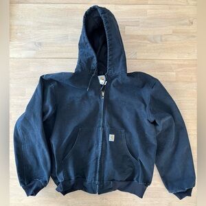 Vintage Carhartt Black Hooded Jacket mens XL